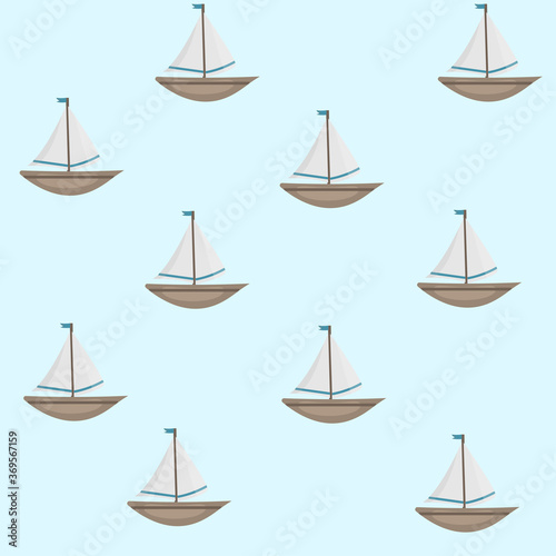 seamless pattern with ships. print for design.