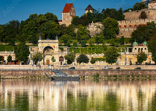 BUDAPEST, HUNGARY - 26 JULY, 2020: The Varkert Bazaar and the Royal Palace garden pavilion in Budapest, Hungary on 26 July, 2020. photo