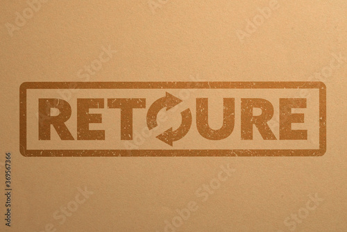 Retoure Stempel auf Paket