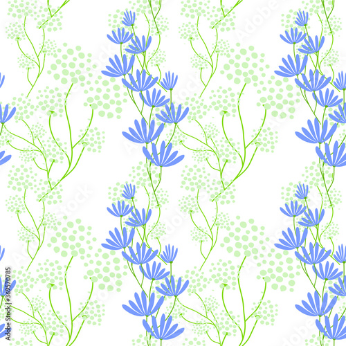 Artistic seamless pattern with abstract flowers. Modern design for paper, cover, fabric, interior decor and other users.