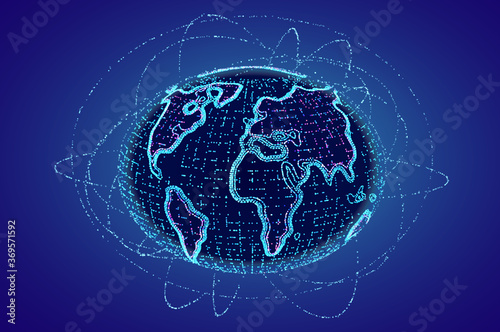 Futuristic hud globe. World global technology vector background.. Network tech.
