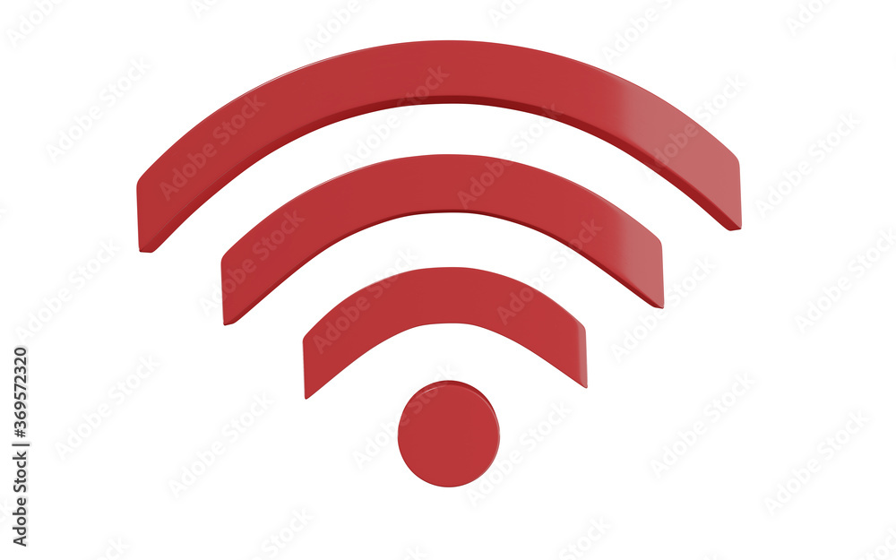 3d illustration of wifi connection icon representing communication 3d illustration of wifi connection icon representing communication