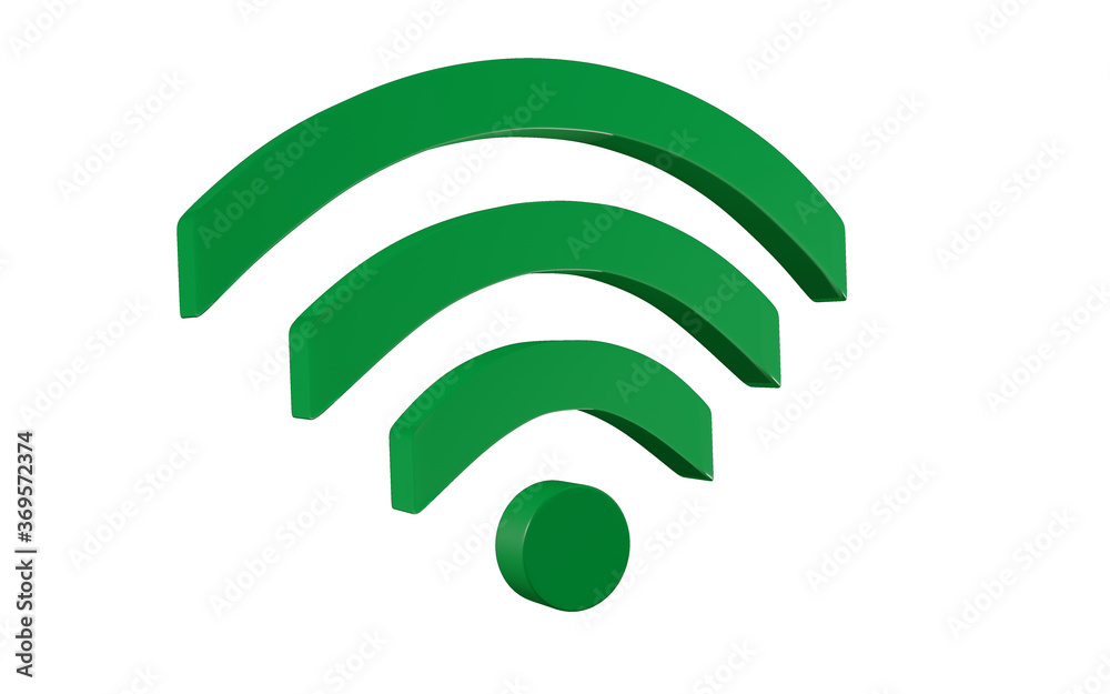 3d illustration of wifi connection icon representing communication