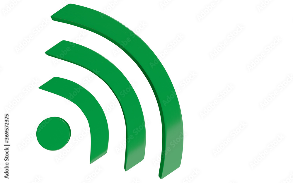 3d illustration of wifi connection icon representing communication 3d illustration of wifi connection icon representing communication
