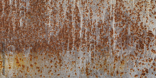 Red rusty old metal background and texture.