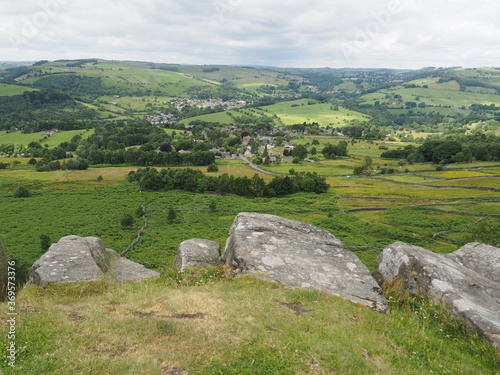 Looking over Baslow Edge in the Peak District