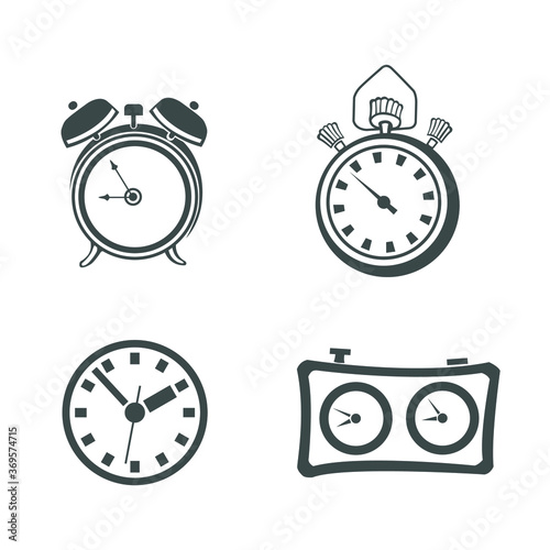 Vector Set of clock icons
