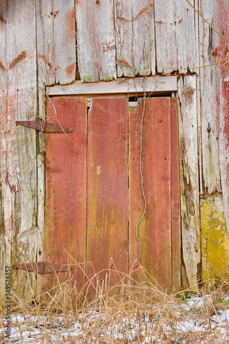 A vintage door on a farm near Richlandtown, Pennsylvania