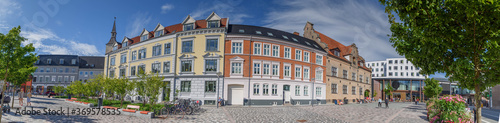 Panorama view of Gabels Torv and High Court, Aalborg, Denmark photo