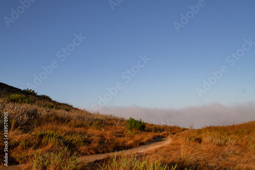 Hiking trail in the Santa Monica Mountains, Point Mugu State Park near Malibu. 