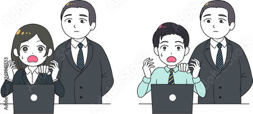 上司にクビを言い渡される会社員
