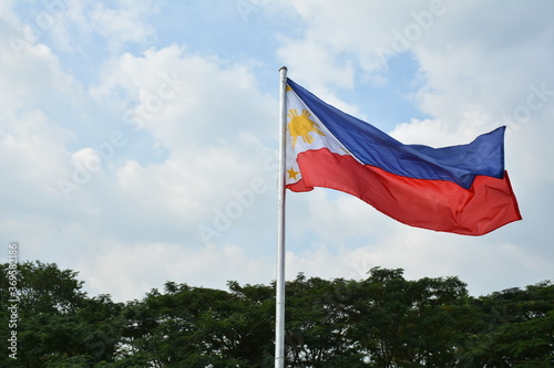 Philippine national flag in San Juan, Philippines