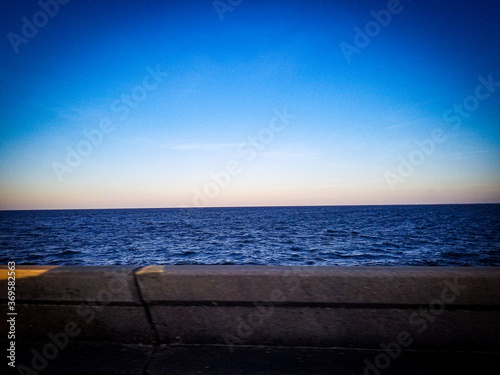sunset over the sea