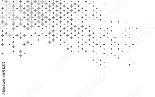 Light Silver, Gray vector pattern with christmas stars. Shining colored illustration with stars. The template can be used as a background.