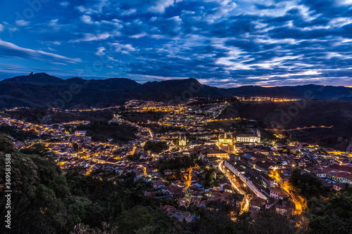 Ouro Preto city in Minas Gerais at night.  © Bruno Girão