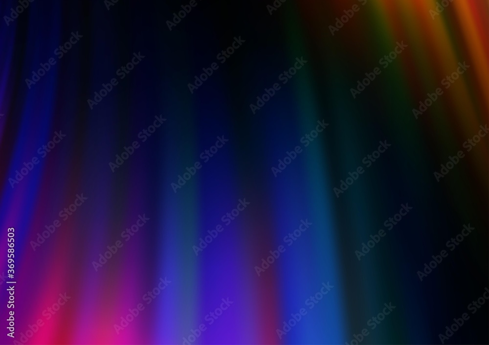 Dark Multicolor, Rainbow vector pattern with bubble shapes. A sample with blurred bubble shapes. A new texture for your  ad, booklets, leaflets.