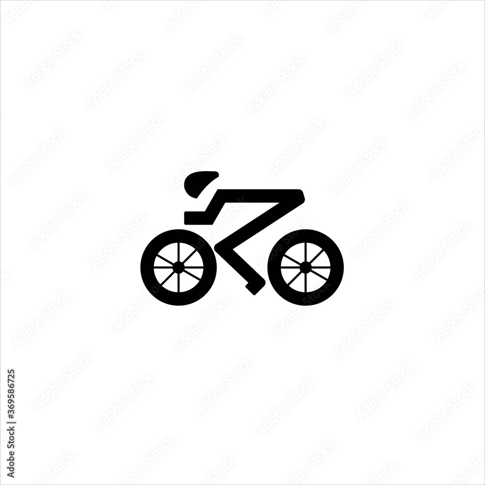 Cycling. Abstract vector road cyclist on his bike