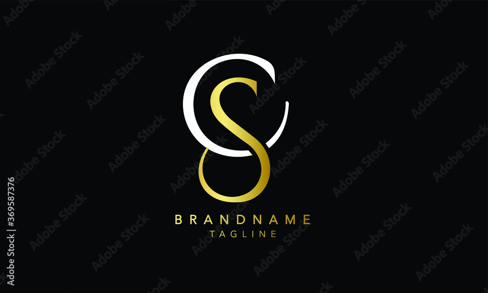 Alphabet letters Initials Monogram logo CS, SC, C and S