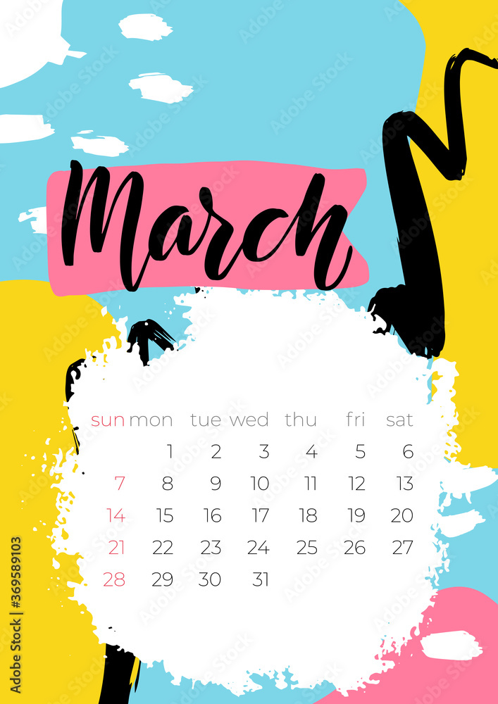 March 21 Calendar Editable Template Wall Calendar Planner Stock Vector Adobe Stock March 21 Calendar Editable Template Wall Calendar Planner Stock Vector Adobe Stock