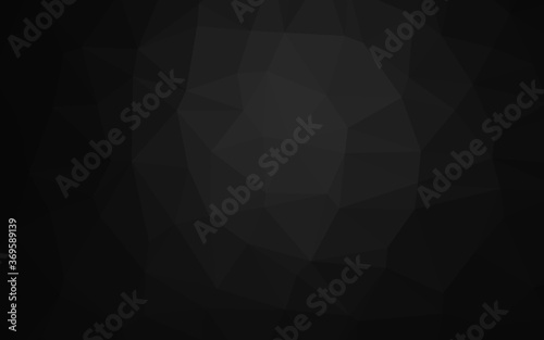 Dark Silver, Gray vector polygonal pattern. Creative illustration in halftone style with gradient. Completely new template for your business design.