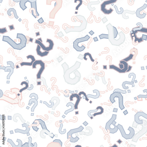 Quiz seamless pattern. Question marks  doubt  faq