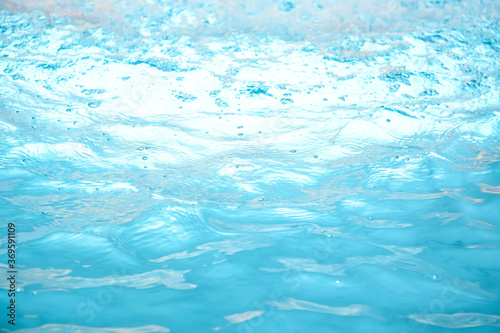 View of water splashing in swimming pool