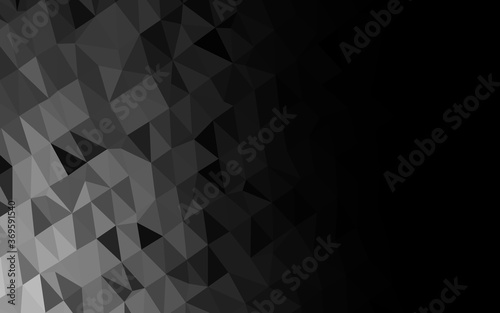 Dark Silver, Gray vector low poly texture. Shining illustration, which consist of triangles. New texture for your design.
