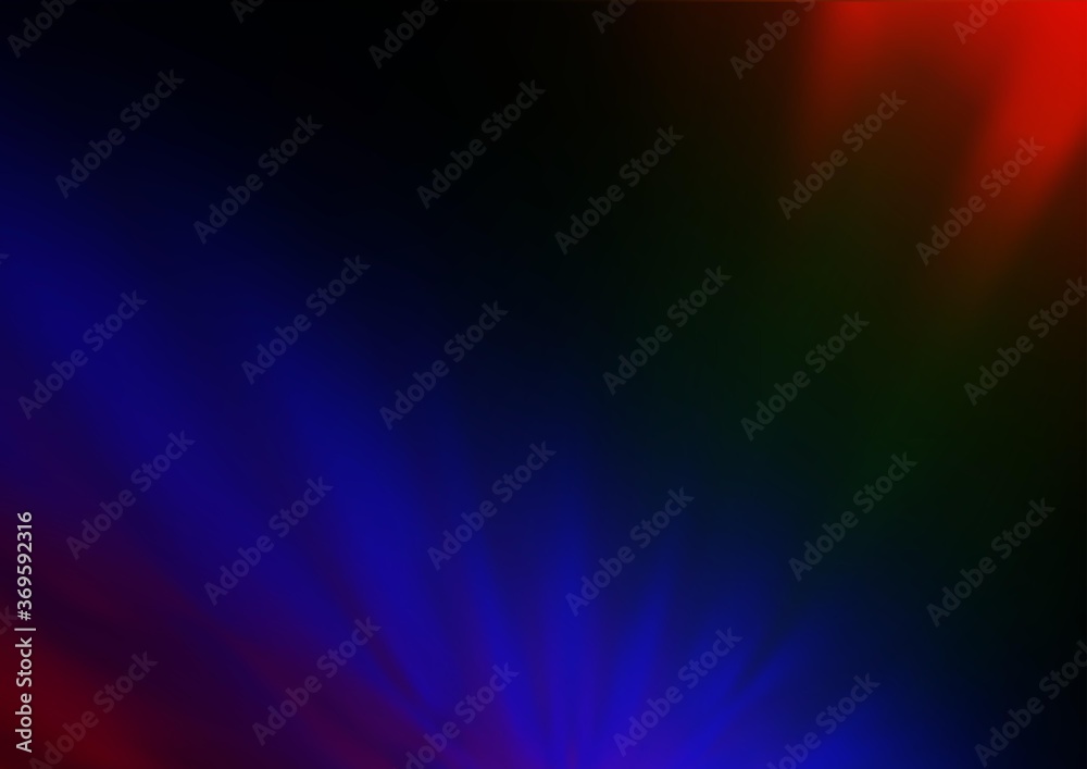 Fototapeta premium Dark Multicolor, Rainbow vector blurred shine abstract background. Creative illustration in halftone style with gradient. A completely new template for your design.