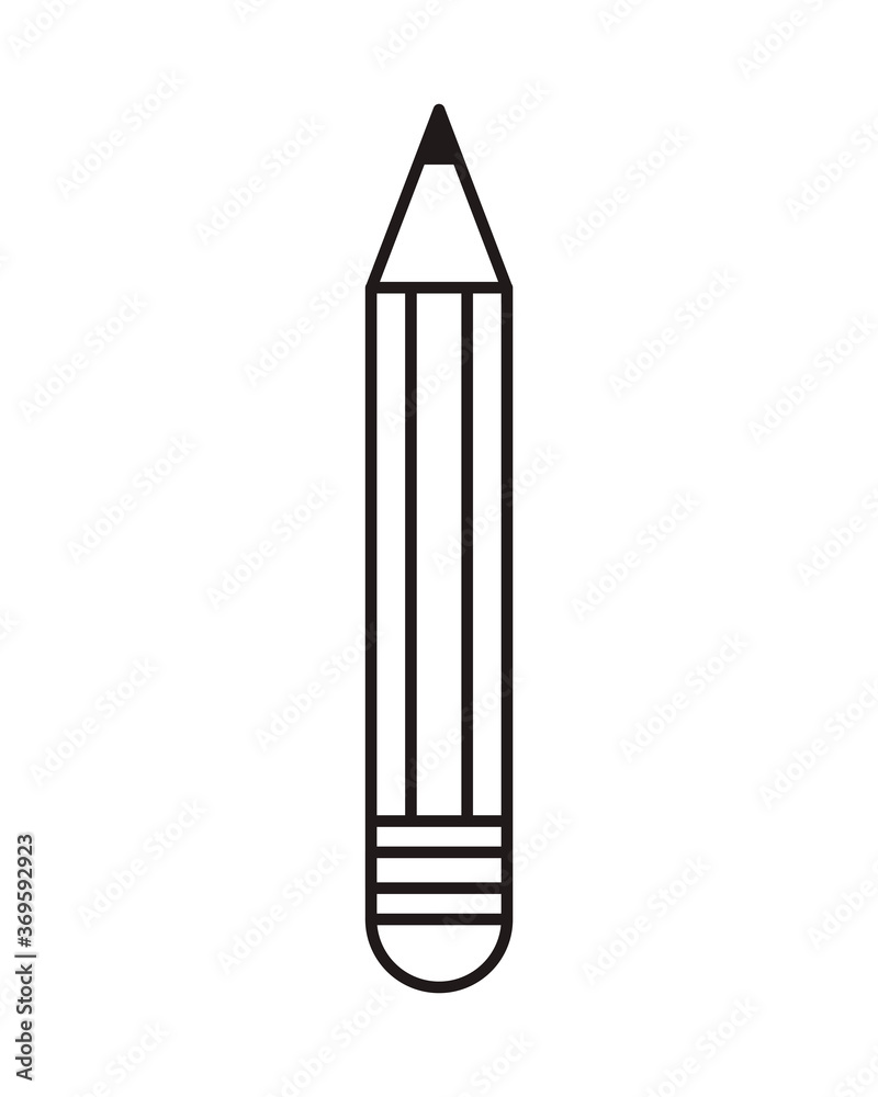 pencil school supply isolated icon