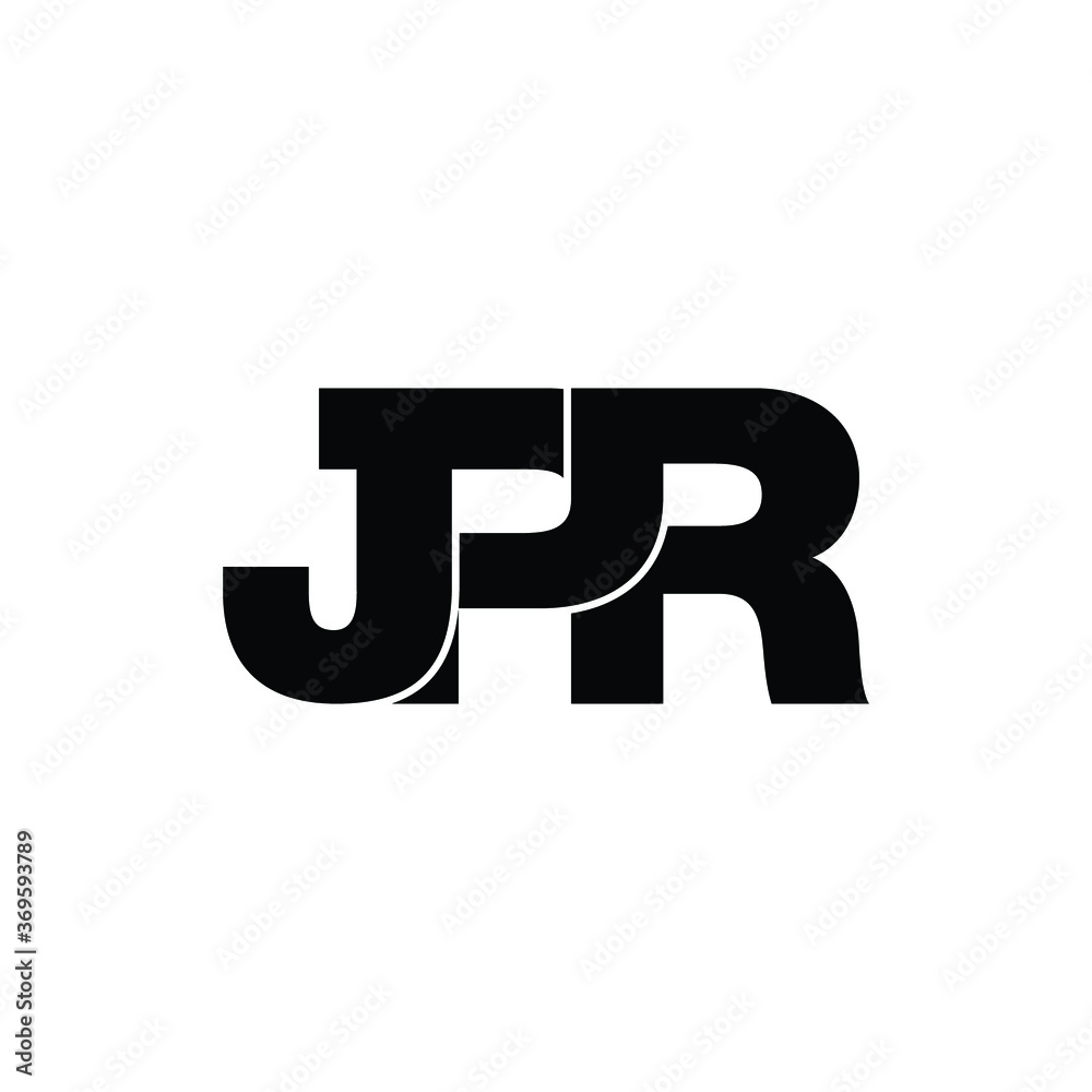 JPR letter monogram logo design vector