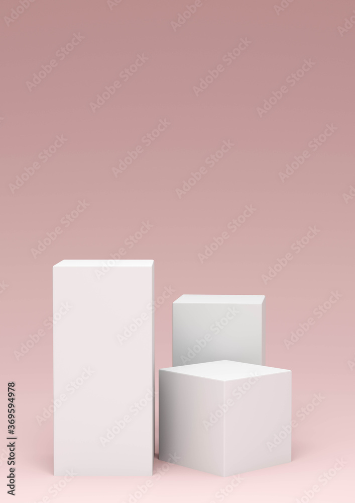 3d render, abstract pink background ,podium shelf or empty pedestal display 3d render, abstract pink background ,podium shelf or empty pedestal display