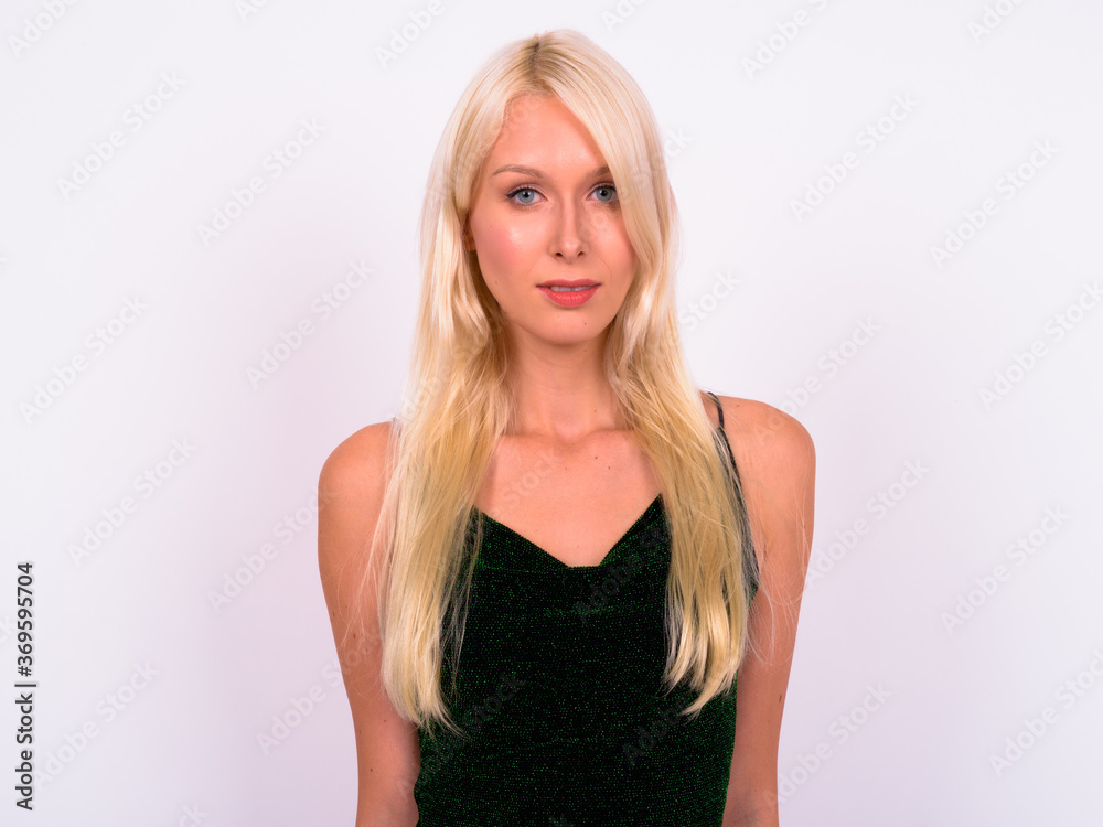Portrait of young beautiful blonde woman as fashion model Portrait of young beautiful blonde woman as fashion model