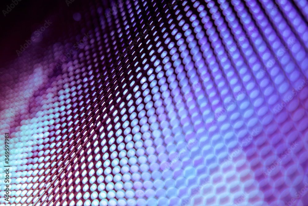 CloseUp LED blurred screen. LED soft focus background. abstract background ideal for design.