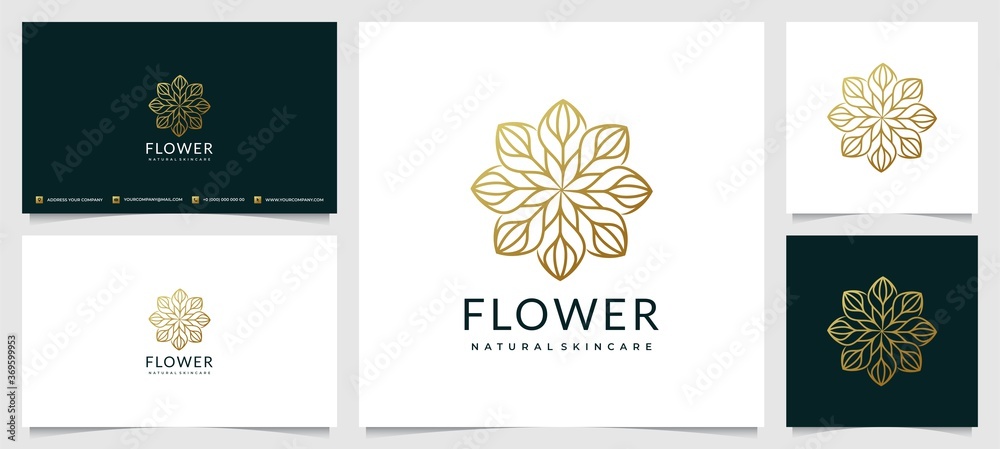 Fototapeta premium abstract logo flower rose logo design for beauty