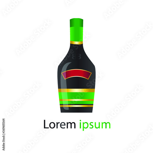 baileys bottle logo on white background. vector illustration.