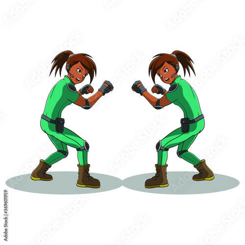 Women agent action illustration vector