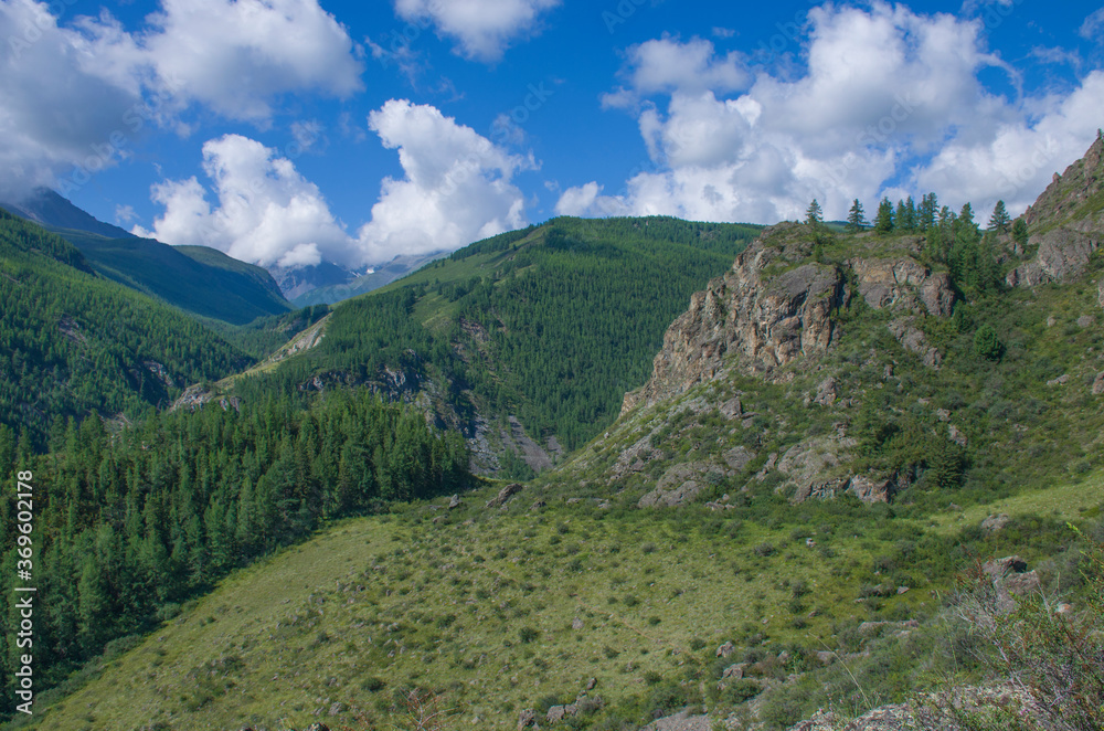 Beautiful landscape of the nature of Altai mountains in Russia