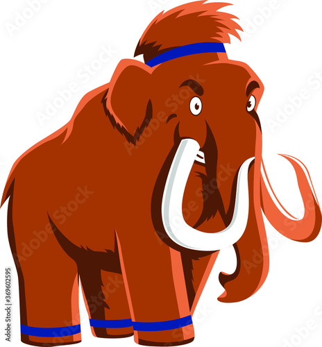 Mammoth Loves Sport Cartoon Character Design