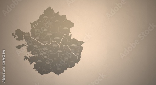Canvas Print gyeonggi do map