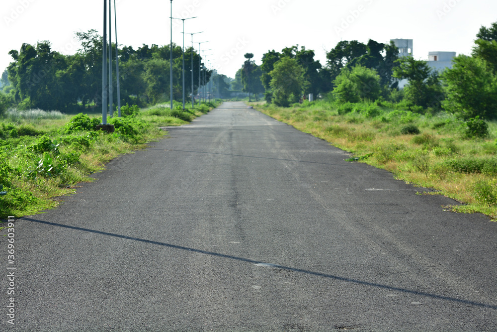 During covid-19 pandemic empty road in India