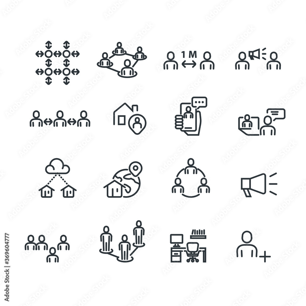 Team and Work Icons set,Vector