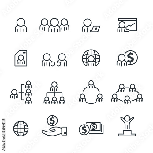 People and Person Icons set,Vector