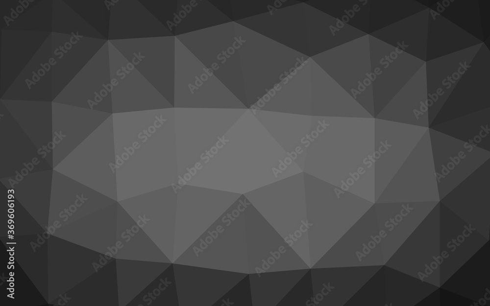 Dark Silver, Gray vector polygon abstract layout. Shining illustration, which consist of triangles. Triangular pattern for your business design.