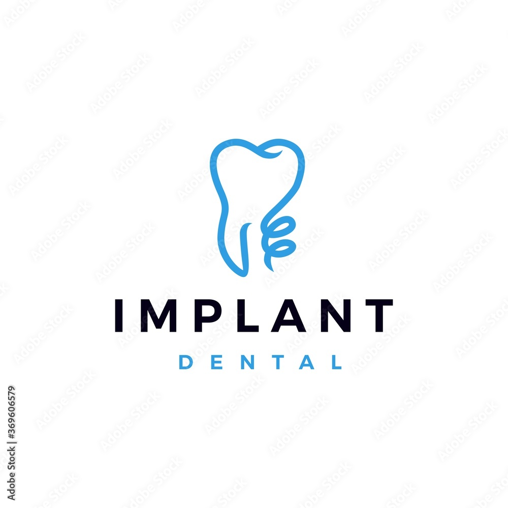 implant dental logo vector icon illustration implant dental logo vector icon illustration