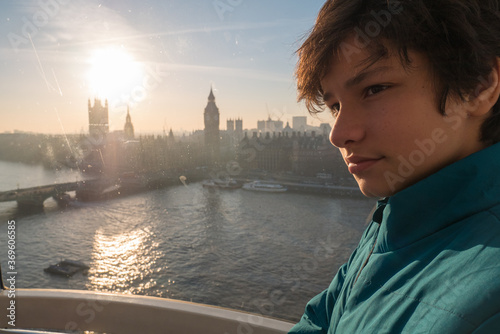 Photography young man on the london eye