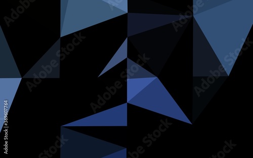 Dark BLUE vector low poly layout. An elegant bright illustration with gradient. The best triangular design for your business. © Dmitry