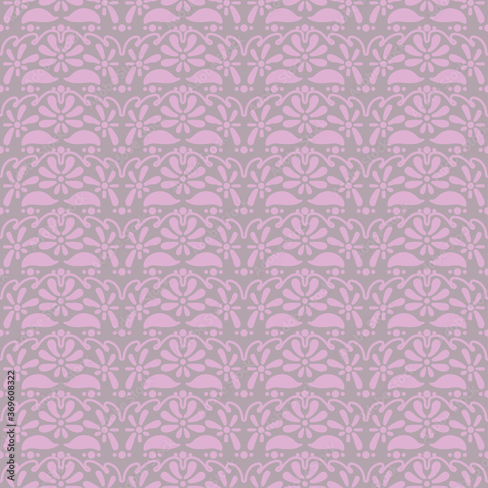 floral lace ruffle seamless repeat pattern in party pink and dream of cotton