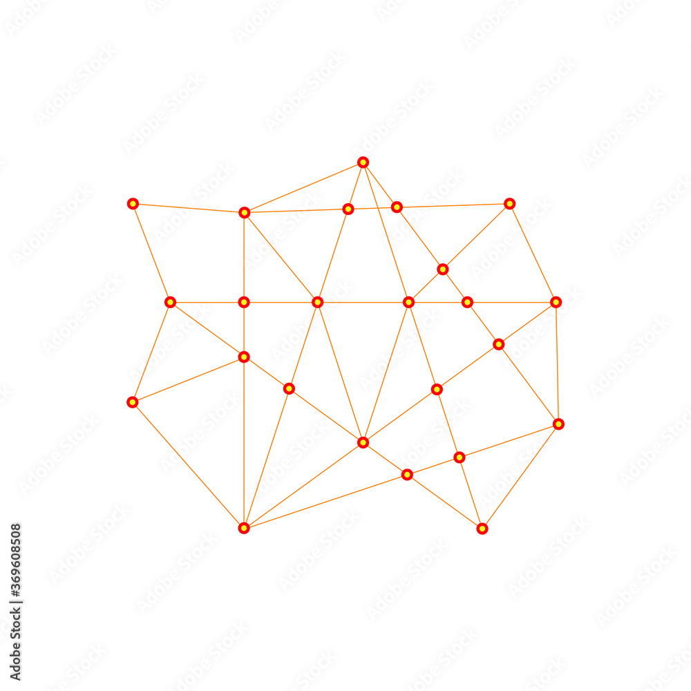 Creative brain technology icon. Abstract vector tech logo on white background. Stock illustration Creative brain technology icon. Abstract vector tech logo on white background. Stock illustration