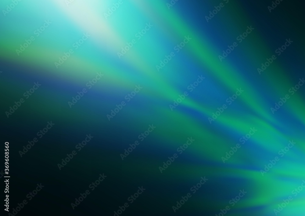 Fototapeta premium Dark Blue, Green vector glossy abstract template. A completely new color illustration in a bokeh style. A completely new template for your design.