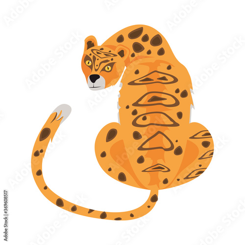 wild leopard feline beast icon